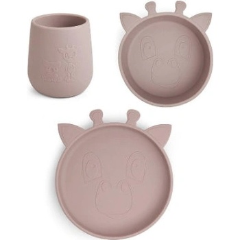 Nuuroo Sada nádobí Judi Giraffe Woodrose 3 ks