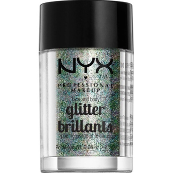 NYX Professional Makeup Glitter třpytky na obličej i tělo 06 Crystal 2,5 g
