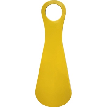Obouvací lžíce kovová 15 cm žlutá