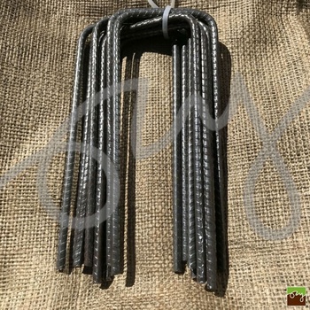 Ocelová skoba U 10ks průměr 6mm délka 15cm šířka 7,5cm