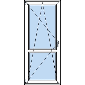 OknaDvereNaMiru.cz Plastové balkonové dveře OS s příčkou 60 x 150 cm
