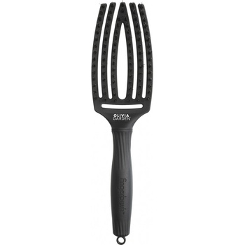 Olivia Garden Finger Brush Black kartáč na vlasy masážní 6-řadý střední