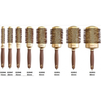 Olivia Garden NanoThermic Thermal Expert SHINE Wavy Gold&Brown 55 mm