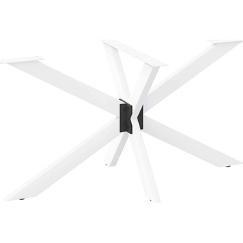 Omaxi Noha jídelního stolu ve tvaru pavouka bílá 120 x 68 x 72-73 cm ocel 317735