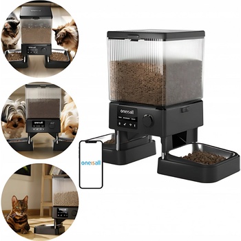 Oneisall Automat na krmení kovový 2100 ml