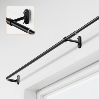 Onpira Garnýž - teleskopická tyč na závěsy 128-243 cm Černá