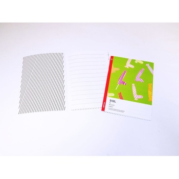 Optys Školní sešit 512L s dvěma pomocnými linkami 15 mm a s lenochem pro sklon písma příroda