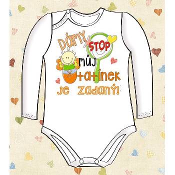 Originální body s nápisem Dámy STOP můj tatínek je zadaný