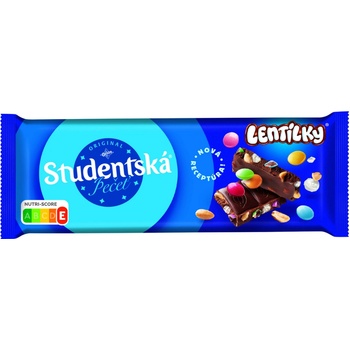 Orion Studentská pečeť Mléčná čokoláda a Lentilky s arašídy a želé 90 g
