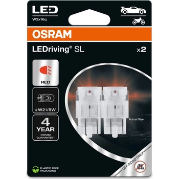 Osram LED W21/5W 7515DRP-02B RED 12V 2,4W W3x16q