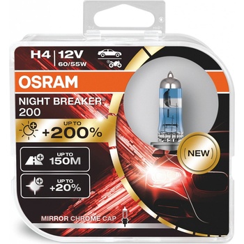 Osram Night Breaker 200 H4 P43t 12V 60/55W 2 ks 64193NB200-HCB