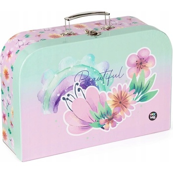 OxyBag Kufřík lamino Flowers 34 cm