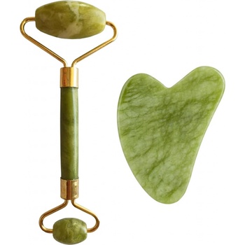 PALSAR7 Masážní váleček a destička Guasha zelený xiuyan jadeit (8594209100262)