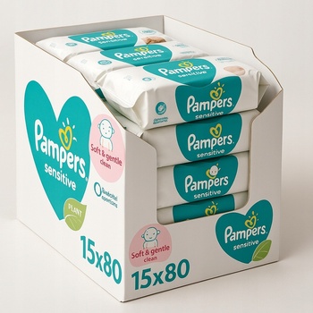 Pampers Sensitive dětské čisticí ubrousky 15 x 80 ks