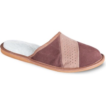 Pánská domací obuv kožená hnědá