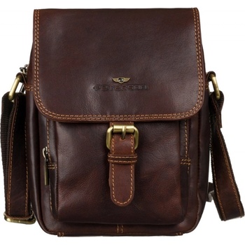Pánská kožená taška přes rameno hnědá GT182