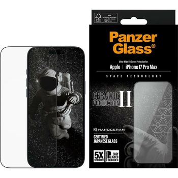 PanzerGlass Ceramic II Apple iPhone 17 Pro Max s instalačním rámečkem PG33872