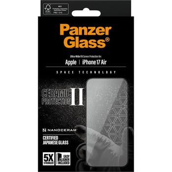 PanzerGlass Ceramic II na Apple iPhone Air s instalačním rámečkem PG15958