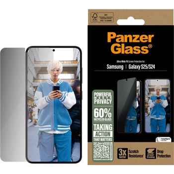 PanzerGlass tvrzené sklo E2E Privacy, Samsung Galaxy S25 PGRPUWFG38388