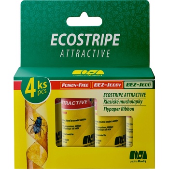 Papírna Moudrý Ecostripe Attractive Klasická mucholapka 4 ks