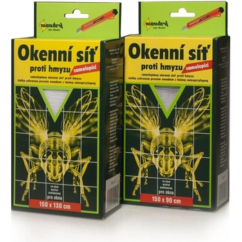 Papírna Moudrý Okenní síť proti hmyzu 90 x 150 cm samolepící bílá