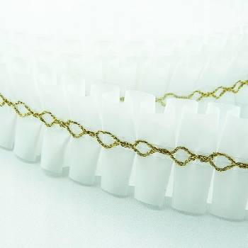 Papírová svatební stuha - bílá - 10cm