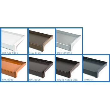 Paramont Venkovní hliníkový parapet tažený 130 mm Hnědý