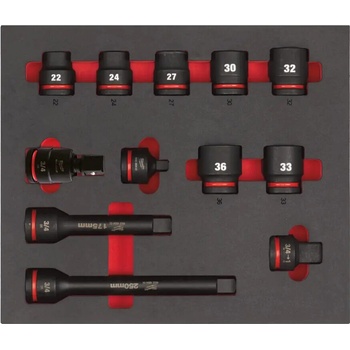 Pěnová vložka Milwaukee s průmyslovými hlavicemi 3/4