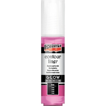 Pentart kontura svítící ve tmě 20 ml růžová