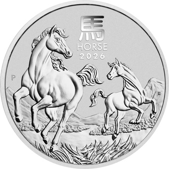 Perth Mint Stříbrná mince Rok Koně Lunar III 2026 1/2 oz