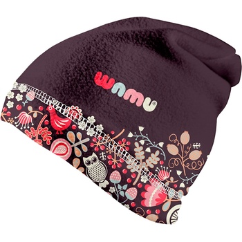 Petit Lulu fleecová čepice dětská sova fialová