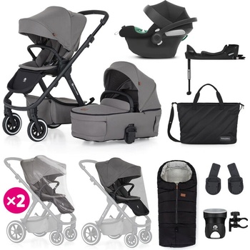 PETITE&MARS kombinovaný ICON 2v1 Dove Grey XXL AIR + CYBEX Aton B2 i-Size + základna 2024