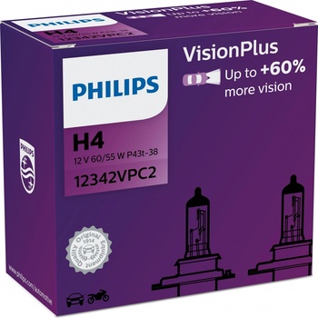 Philips VisionPlus 12342VPC2 H4 P43t-38 12V 60/55W