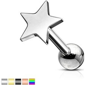 Piercingate činka do ucha hvězdička PNC00114 stříbrná