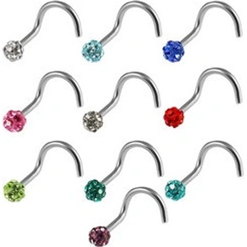 Piercingate piercing do nosu PNO00281 Černá