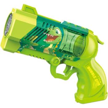 Pistole bublifuk dinosaurus zelená se světlem