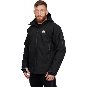 PitBull West Coast pánská zimní softshellová bunda Rockfish černá