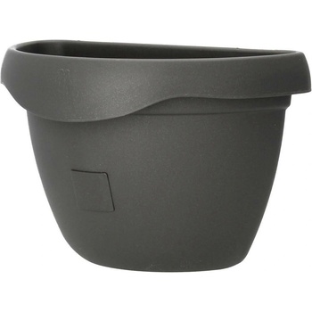 Plastia květináč samozavlažovací Siesta na zeď 29 cm antracit