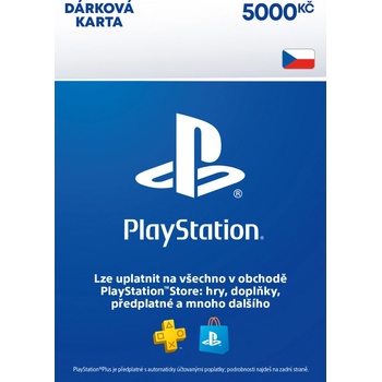 PlayStation Store dárková karta 5000 Kč