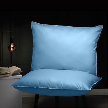 Polštáře a Peřiny.cz Péřový polštář Classic modrá 70x90