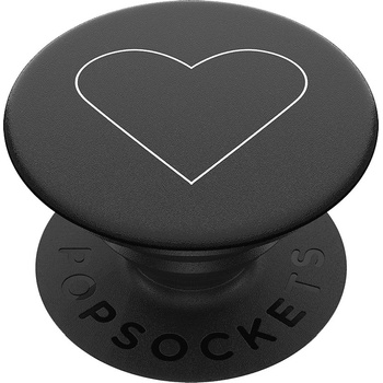 PopSockets PopGrip White Heart Black 800667