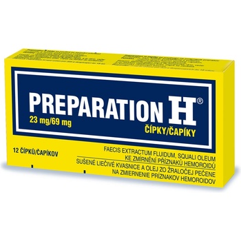 PREPARATION H RCT 23MG/69MG SUP 12 I