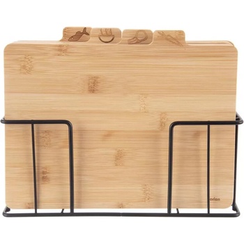 Prkénko bambus/kov krájecí set 4 ks