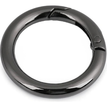 Pro Háčkování Karabina kroužek Ø 25 mm černý nikl