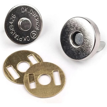 Pro Háčkování Magnetické zapínání Ø 15 mm, 5 párů nikl
