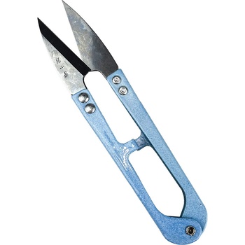 Pro Háčkování Nůžky cvakačky celokovové 11 cm pastelově modré