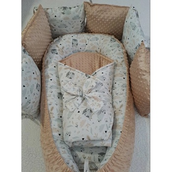 Pro útulný domov Sada do postýlky 3 dílná Zajíček a sova