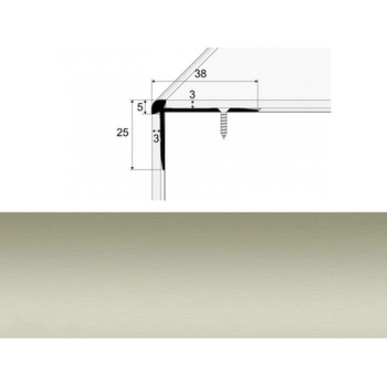 Profil Team Schodová hrana inox E07 38x25mm 1,2 m 3mm