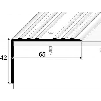 Profil Team Schodová hrana stříbro E01 65x42 mm 2,7 m
