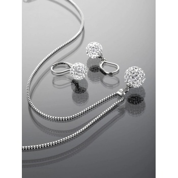 Prosperk souprava ocelová kuličky Swarovski čiré S4678